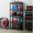 thumbnail image 6 of Hyper Tough 13.88"D x 30"W x 73.9"H 5-Shelf Plastic Garage Shelves, Black, 6 of 10