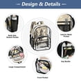 thumbnail image 5 of PVC Transparent Backpacks Clear Backpack for Travel and Outings Vintage Cowboy Illustration, 5 of 7