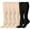 2pc Beige+1pc Black, variant on Compression Socks for Women and Men, CaiDieNu 3 Pairs Womens Compression Socks 20-30 mmHg, Knee High Compression Socks for Running, Nurse, Pregnancy and Travel