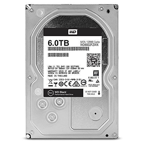 Wd Black 6tb Performance Desktop Hard Disk Drive 70 Rpm Sata 6 Gb S 128mb Cache 3 5 Inch Wd6002fzwx Walmart Com