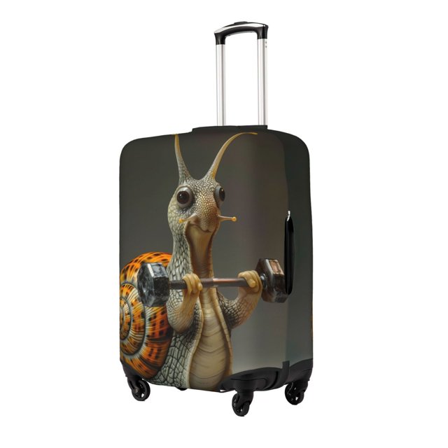 Fotbe Surreal Weightlifting Snail Funda Protectora para Equipaje, Antirrayones y Resistente a la Suciedad, Compatible con Maletas de 18 a 32 Pulgadas-Large