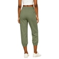 thumbnail image 5 of Wutalume Women's Yoga Capri Pants - Elastic High Waist Loose Fit Joggers Casual Workout Bottoms for Gym Home Solid Color,Army Green L, 5 of 7