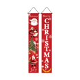 thumbnail image 2 of Christmas Decorations Merry Christmas Banner Porch Sign Vintage Style Hanging Banner Christmas Door Decorations for Xmas Indoor Outdoor Party Decor Wall Garage Yard/ Christmas Couplets Sddwz2319-1, 2 of 8