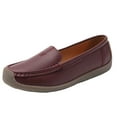 thumbnail image 2 of Eltusu Women Loafer Flat Shoes, Solid Color No Slip Round Toe Breathable Dress Shoes Wine Size 6.5, 2 of 6