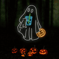 thumbnail image 2 of Glowneon Ghost Drink Boba Tea Led Signs, Halloween Neon Lights Decor, 2 of 4