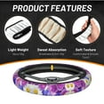 thumbnail image 2 of XMXT Blossoms Flower Nature Prints Steering Wheel Cover, Elastic Non-Slip Universal Fit Car Decor Accessories Protector for Auto SUV Trucks, 2 of 8