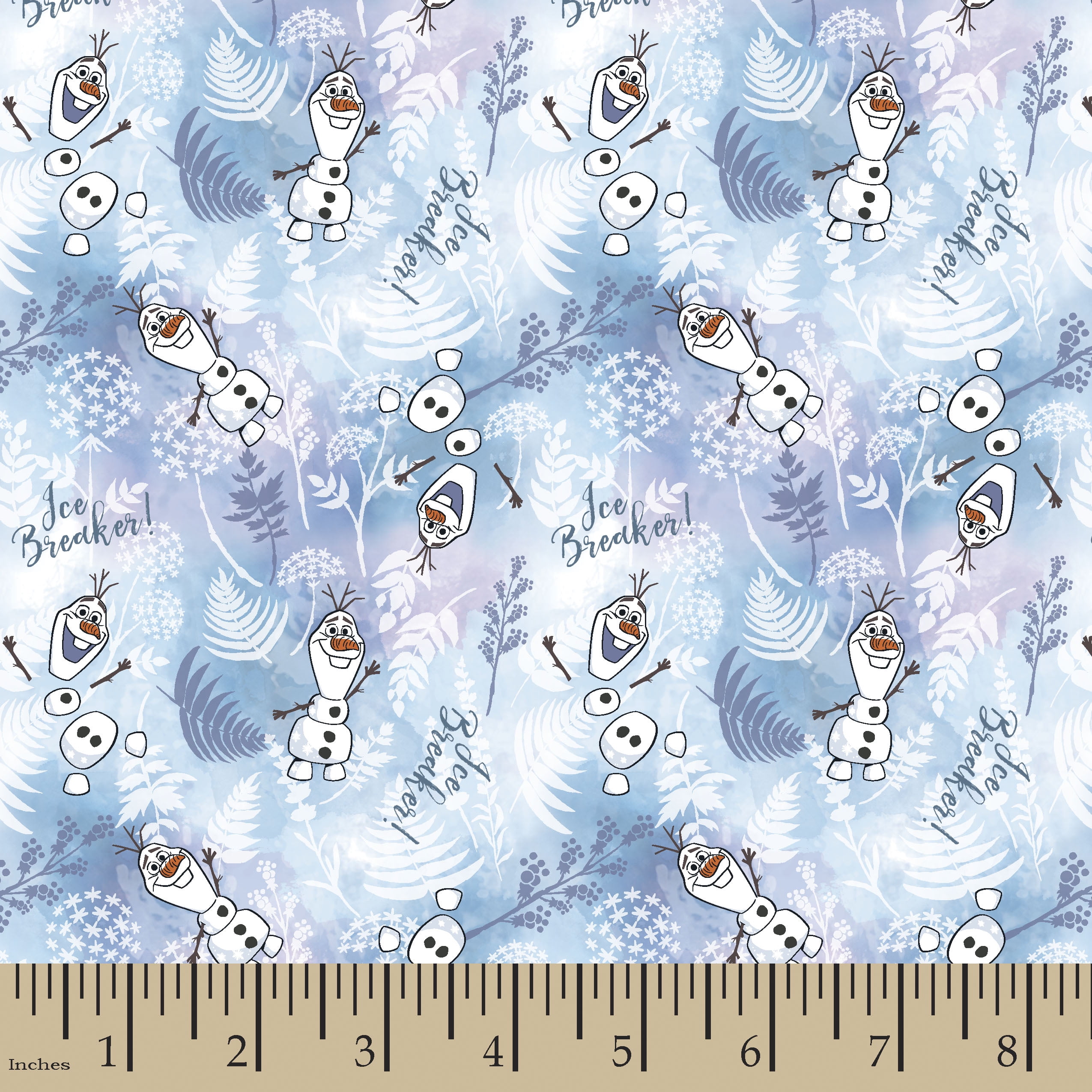 Disney Frozen Olaf 100% Cotton Fabric Fat Quarter, 18" x 21"