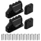 thumbnail image 4 of juego de repuestos para puerta retráctil para bebés para seguridad en interiores, incluye pestillos, soportes y tornillos, ideal para escaleras y puertas, juego de herrajes negros., 4 of 8