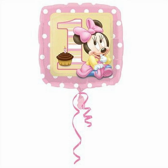 Disney Minnie's 1st Birthday 18" Foil Balloon