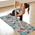 thumbnail image 6 of Blue Butterfly Pink Background Pattern Hot Yoga Mat Towel Non Slip for Hot Yoga - Quick-Drying Yoga Mat Cover with 4 Corner Pockets with Travel Bag - Hot Yoga Towel Non Slip 70"x26", 6 of 6