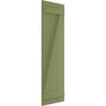 thumbnail image 2 of Ekena Millwork 16 1/8"W x 26"H True Fit PVC Three Board Joined Board-n-Batten Shutters w/Z-Bar, Moss Green (Per Pair - Hardware Not Included), 2 of 8