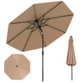 thumbnail image 1 of Costway 10 FT Solar Patio Umbrella with 96 Multi-colored LED Lights & 9 Modes Vented Top, 1 of 10