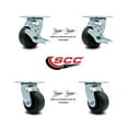 thumbnail image 2 of 4 Inch Polyolefin Caster Set with 2 Brakes/Swivel Lock 2 Rigid Service Caster, 2 of 2