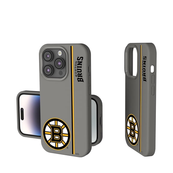 Keyscaper Gray Boston Bruins Sidebar Soft Touch iPhone Case