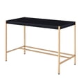 thumbnail image 7 of GZXS 40-Inch Minimalist Home Office Computer Desk with Charging Outlets and USB Ports, 20"W x 42"D x 30"H, Black and Gold, 7 of 7