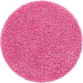 thumbnail image 1 of Unique Loom Solid Shag Modern Plush Area Rug 3' 3 x 3' 3 Round Bubblegum Pink, 1 of 15