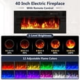 thumbnail image 6 of Blotout 70.9" Fireplace TV Stand with 40" Electric Fireplace, LED Lights, Storage Cabinet for TVs Up to 90", Modern Entertainment Center, 6 of 8