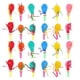thumbnail image 1 of KAKOWELY Juego de 200 globos y matracas para fiestas infantiles, ideal para cumpleaños y diversión al aire libre. Incluye silbatos y globos., 1 of 4