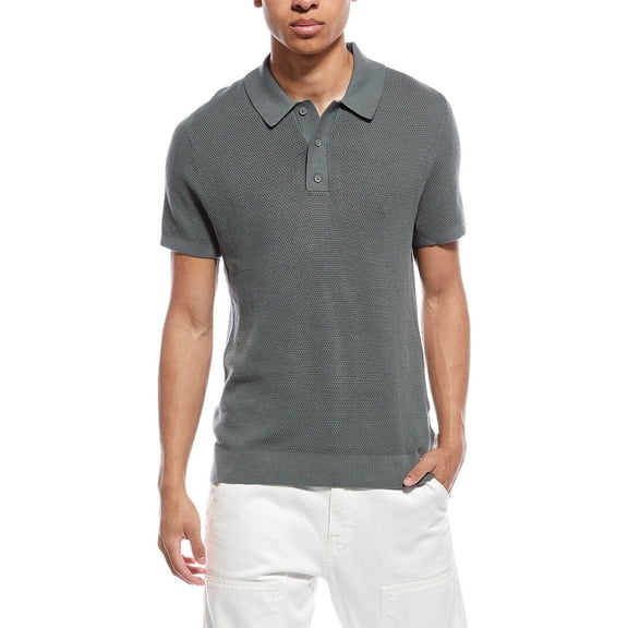 Onia mens Textured Polo Shirt, s, Green