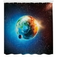 thumbnail image 3 of Ambesonne Earth Shower Curtain, Galaxy Space Stars Astral, 69"Wx84"L, Orange Blue Black, 3 of 3