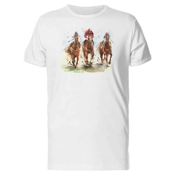 Painting Of Horse Racers Tee Men's -Image by Shutterstock