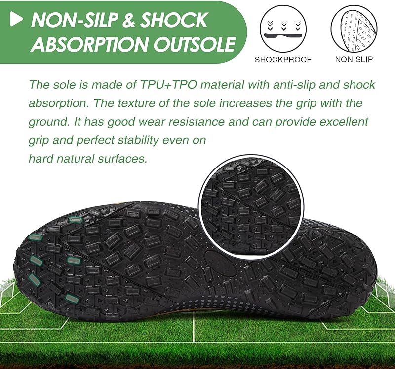 Soccer Cleats Mens Women Outdoor Soccer Shoes for Big Boy AG TF