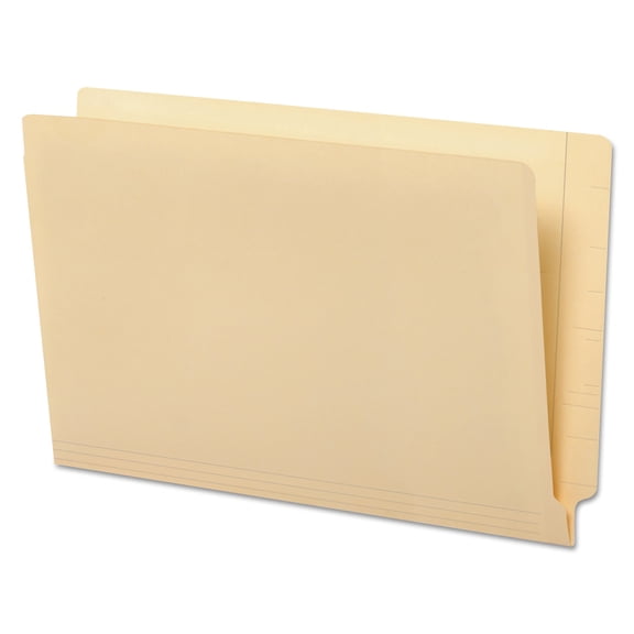 Deluxe Reinforced End Tab Folders, Straight Tab, Legal Size, Manila, 100/box | Bundle of 5 Boxes