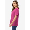thumbnail image 3 of Woman Within Plus Size Perfect Short-Sleeve Crewneck Cotton Tee, 3 of 6