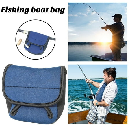 Tnobhg Fishing Reel Storage Bag with Fastener Tape Waterproof Wear Resistant Fishing Reel Protective Case Pouch
