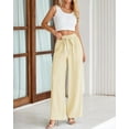 thumbnail image 5 of FreshPretty Palazzo Pants for Women Fall Striped Flowy Tie Knot Wide Leg High Waist Dressy Casual Work Pants Trousers, 5 of 7
