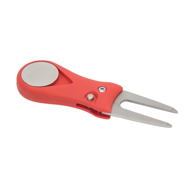 Divot Tool, Zinc Alloy Green Fork For Court Red