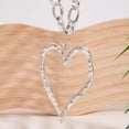 thumbnail image 6 of Gold Chunky Large Heart Necklaces for Women Trendy Big Hammered Love Pendant Statement Choker Minimalist Y2k Heart Necklaces Valentines Jewelry Gifts, 6 of 7