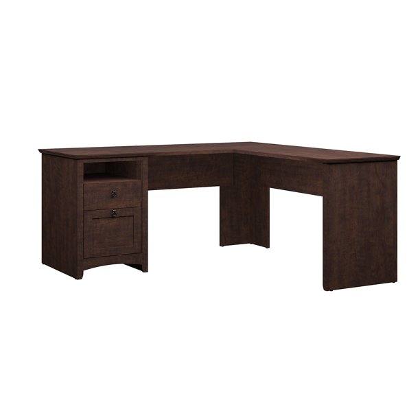 Bush Furniture Buena Vista 60W L Shaped Desk with Drawers in Multiple