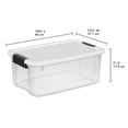 thumbnail image 2 of Caja de almacenamiento Sterilite Ultra Latch de 18 litros, apilable, paquete de 12 unidades, transparente, 2 of 9