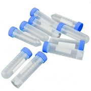 10PCS Graduated Centrifuge Tubes 45ml w Blue Threaded Caps for Laboratory