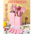 thumbnail image 2 of Utensilios De Silicona Cocina Juego De Cuchillo 19 Set rosa, 2 of 5
