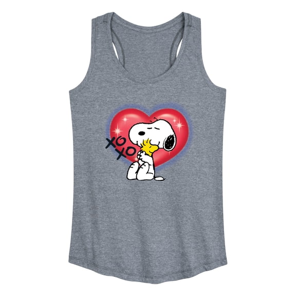 Peanuts - Snoopy Woodstock Graffiti Heart - Women's Racerback Tank Top