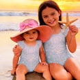 thumbnail image 4 of Abcomgle Girls One Piece Swimsuits 10-12 Glitter Sequin Graphic One Piece Swimsuit for Girls Ruffled Stretchy Girls Swimwear, 4 of 7