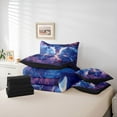 thumbnail image 6 of Manfei Animal White Wolf 7 Pieces Bedding Comforter Set for Boys Girls,Rose Bohemian Dreamcatcher Full Bedding Set Lightweight,Galaxy Universe Fitted Sheet Flat Sheet,Luxury Bedroom Decor, 6 of 8
