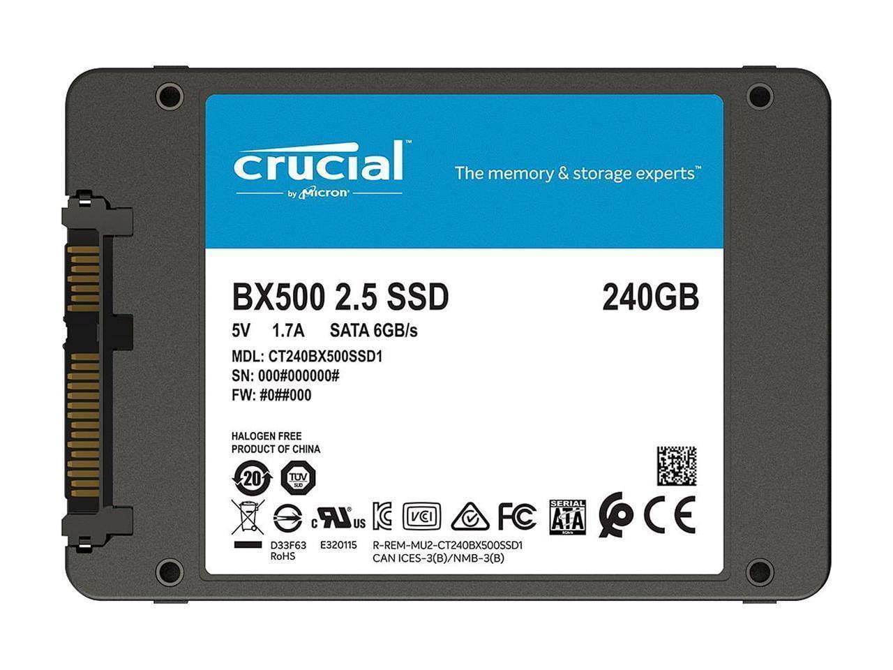 Crucial BX500 240GB 3D NAND SATA 2.5-Inch Internal SSD, up to 540
