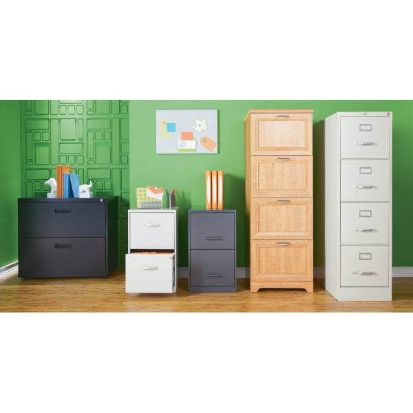 Realspace® 18"D Vertical 2-Drawer Mobile File Cabinet, Metal, Stone