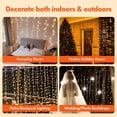 thumbnail image 3 of Twinkle Star 300 luces LED para cortina, 12 modos de luces de hadas enchufables para dormitorio, boda, fiesta, cumpleaños, luces parpadeantes colgantes para decoración de fondo de ventana de pared int, 3 of 5