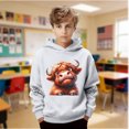 thumbnail image 2 of Hoodie for Little Boys Cute Cow Print Hooded Sweatshirt Long Sleeved Pullover with Pocket Jacket Fall Outfits 2026 ,Size 5-6T , White, 2 of 8