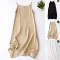 thumbnail image 1 of XiYing Robes pour Femmes, Robe d'Été Sans Manches à Col Rond Unie Style Camisole pour Femmes, Tenue Décontractée Quotidienne, Convient aux Tailles G-TG,, 1 of 8