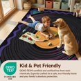 thumbnail image 4 of Design&I 8'x10' Washable Area Rug Record Music Retro Groovy Swirl Border Tapete Redondo Wet Vinyl Cd Playful for Living Room, Family Extra Large Skid-Resistant Low Profile, 4 of 7