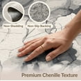 thumbnail image 6 of ODIKA 3'x5' Grey Watercolor Abstract Flowing Washable Area Rug Marble Veined Pattern with Fluid Non-Slip, Flatweave, Easy Care for Hallway, Laundry Room, 6 of 7