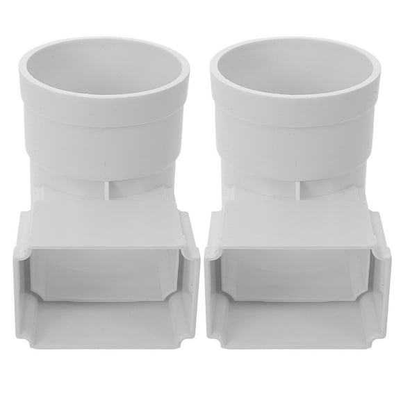 KAKOWELY 2pcs Gutter Elbow Extension Rainwater Downspout Gutter Elbow Connector Plastic Gutter Downspout Extension for Rainwater Drainage,5.12X"X3.15"X2.17"
