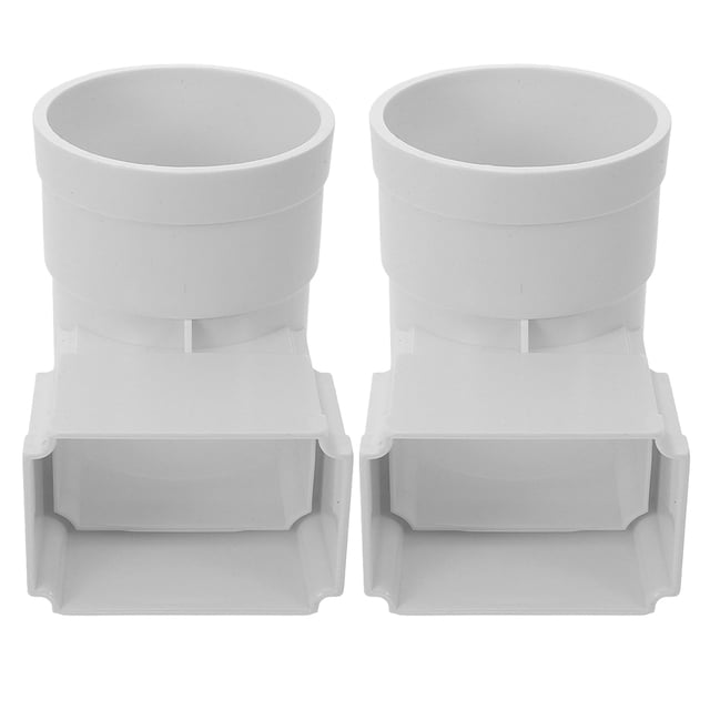 KAKOWELY rain gutter diverter 2pcs Gutter Elbow Extension Rainwater Downspout Gutter Elbow Connector Plastic Gutter Downspout Extension for Rainwater Drainage