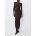 thumbnail image 2 of Cenuakty Women  Long Sleeve Long Bodycon Dress Solid Color Backless Dress Fall Fashion Party Dress, 2 of 9