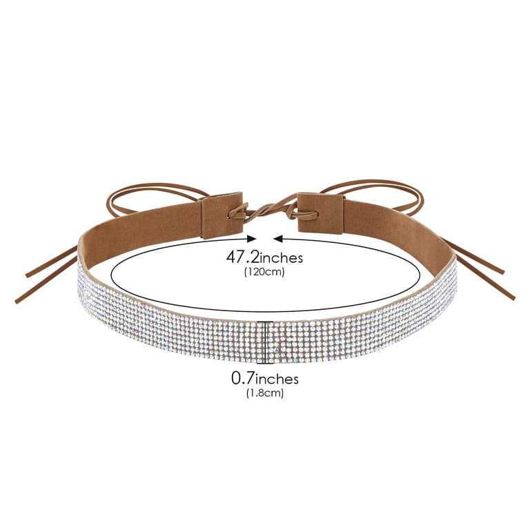 DODAMOUR 4 Pack Rhinestone Cowboy Hat Bands, Adjustable 